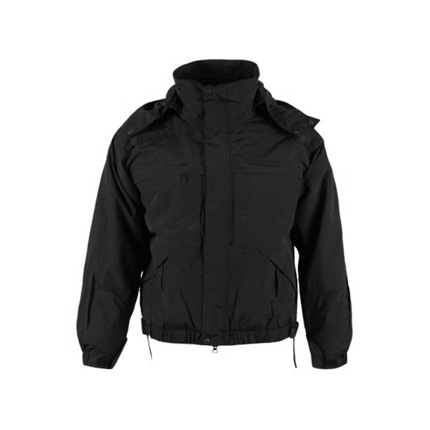 5.11 Tactical 5-in-1 jakke i sort nylon
